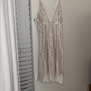 Lush White Lace Mini Dress